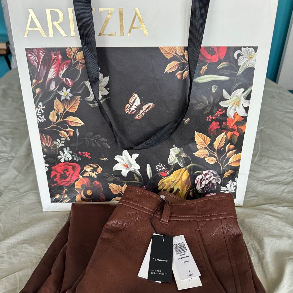 Aritzia Brown Leather Pants